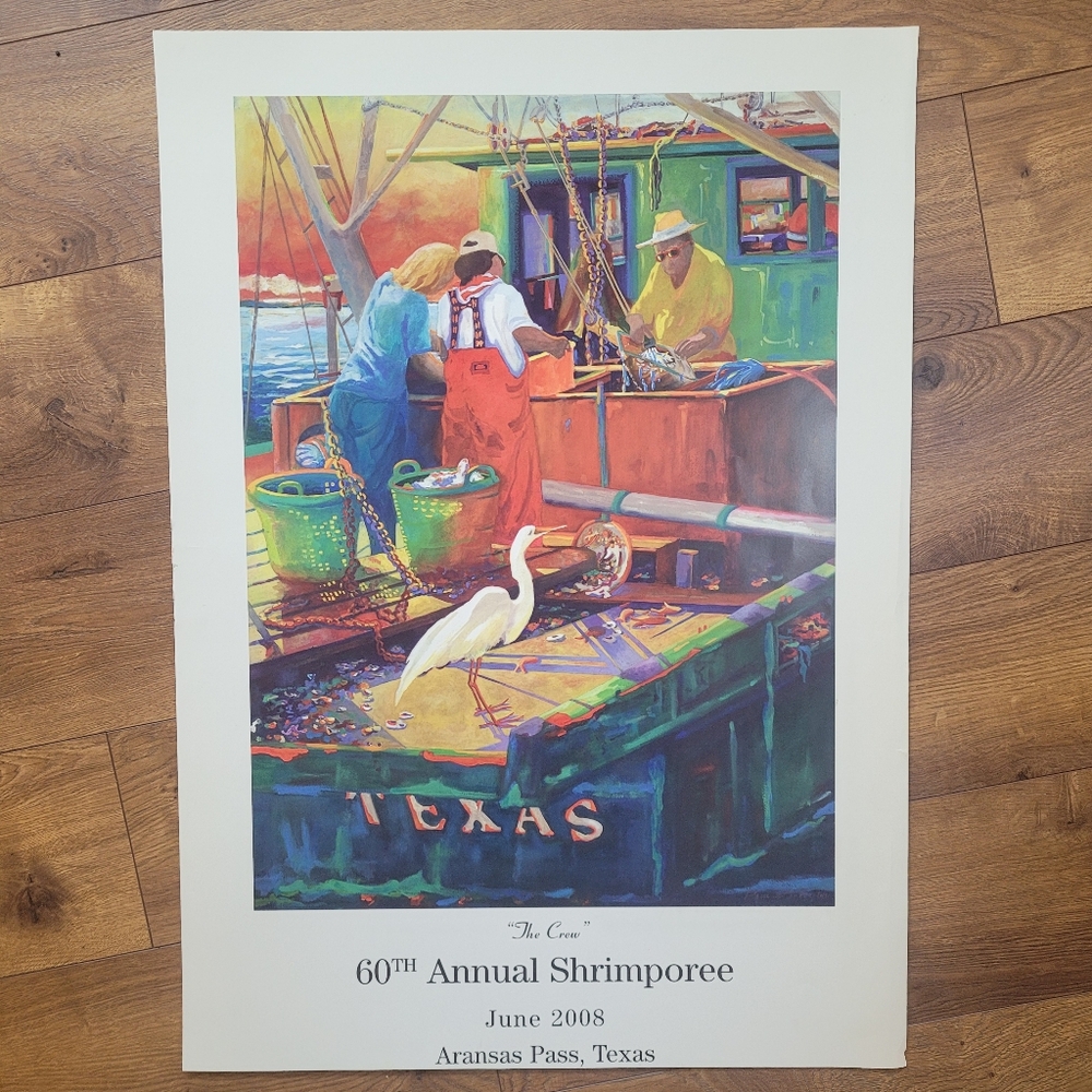Texas 60th Annual Shrimporee Collectible Poster.  June 2008